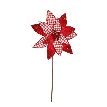 Poinsttia check design Red Whited.29cm 