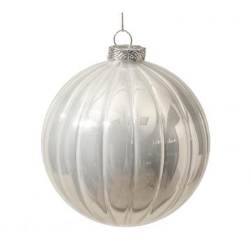 Glass Ball Pearl White,D.10cm
