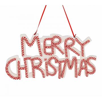 Στολίδι "Merry Christmas" από γλειφιτζούρι,20cm