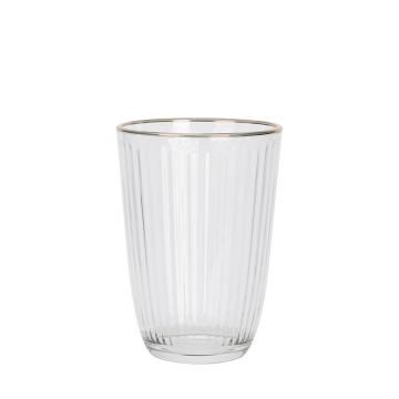 Ποτήρι 395ml με χρυσή ρίγα 8,5xmx12