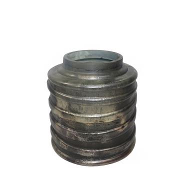 Κυλινδρικό βάζο "Spiral" με οξείδωση σαμπανί 23x24cm