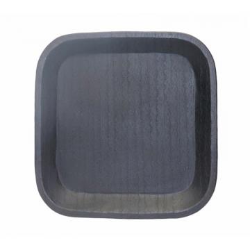 Τετραγωνος δίσκος με γείσο ανθρακί 36x36cm