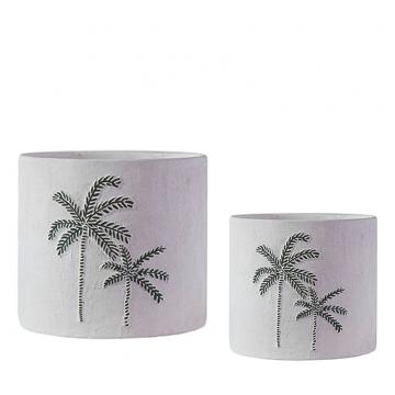 Κασπώ terracotta "Palm" σετ 2 τεμ.,15/17.5cm