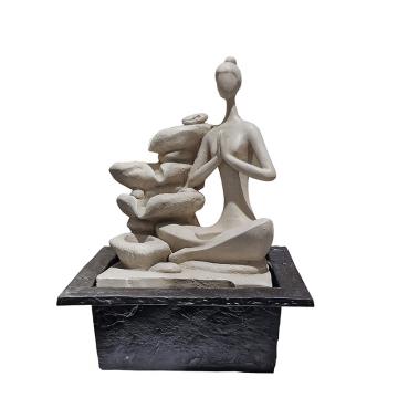 Επιτραπεζιο συντριβανι "yoga" με φως σε 3σχδ.,21.5x28.5cm