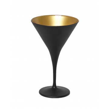 DIS. MAYA BLACK GOLD ΠΟΤΗΡΙ MARTINI ''ΚΩΝΙΚΟ'' ΜΑΥΡΟ-ΧΡΥΣΟ MAT 250CC 10,5Χ17,5ΕΚ