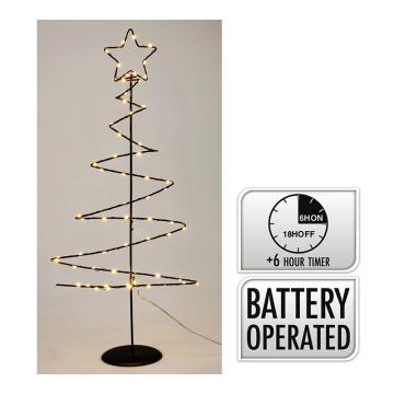 Φωτιζόμενο συρμάτινο έλατο με 63Led&Timer,65cm