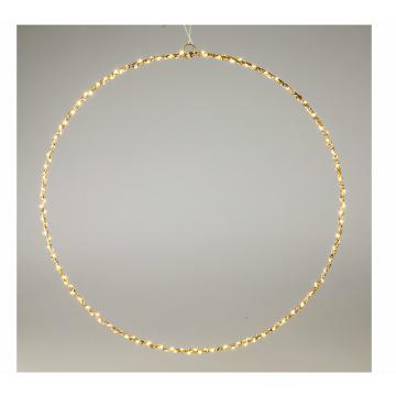 Συρμάτινος χρυσός κύκλος με 150Led&Timer,50cm