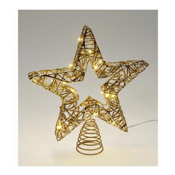 Συρμάτινη κορυφή αστέρι με 20Led & Timer,28cm