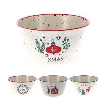 Μπολ stoneware 14x8cm (500ml) 4 χριστ/κα σχ.