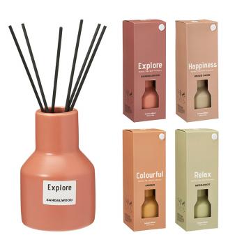 Αρωμ.Έλαιο 150ml,4 αρώματα & χρ.,κεραμικό δοχείο 8,3x8,3x23,5