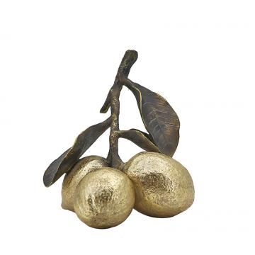 Kλαδί  με 3 λεμόνια χρυσό 17cm