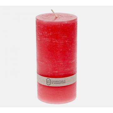 Κερί κορμός ρουστίκ κόκκινο crimson 7x14cm