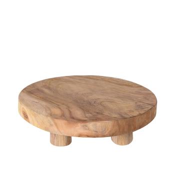 Στρογγυλό πλατώ με πόδι από ΤΕΑΚ, δ.30cm