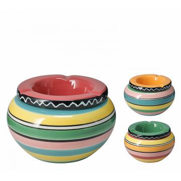 Τασάκι "Mexico" με  πολύχρωμες ρίγες 14cm