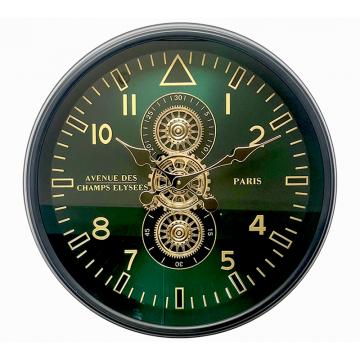 Μηχανικό ρολόι με εμαγέ πράσινο καντράν,60cm