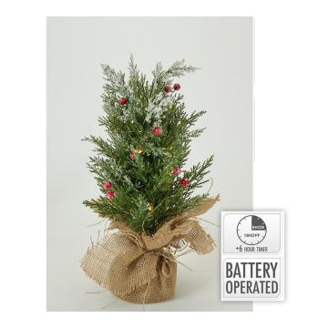 Χιονισμένο δεντράκι με 50 microLED, 40cm