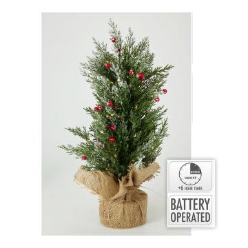 Χιονισμένο δεντράκι με 80 microLED, 50cm