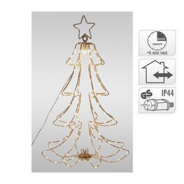 Μεταλλικό δέντρο 168 LED χρυσό 49cm