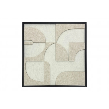 Πίνακας με πλαίσιο Jeire Inart λευκό 62x2.5x62εκ