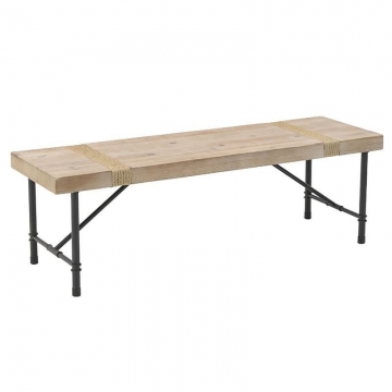 ΤΡΑΠΕΖΙ ΞΥΛ/ΜΕΤΑΛ NATURAL/ΜΑΥΡΟ 130X40X40
