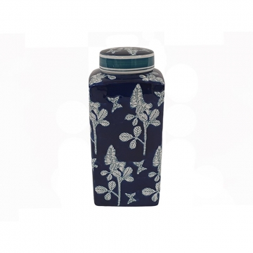 Ποτίς blue porc.flower 13,5Χ30,5εκ.