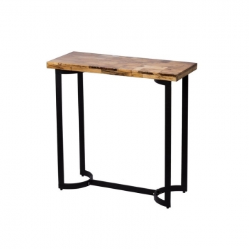 Artekko Crugti Ξύλινη Μασίφ Κονσόλα με Μεταλλική Βάση (91x36x90)cm