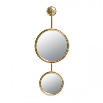Artekko Mirror Χρυσός Μεταλλικός Καθρέπτης Τοίχου (28x5.5x72.5)cm