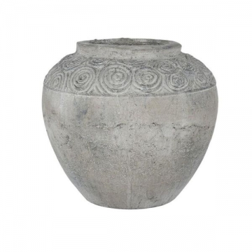 Artekko Pot Κασπώ από Τερακότα σε Γκρι Πατίνα (26x26x23.5)cm
