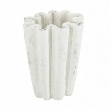 Artekko Cement Λευκό Τσιμεντένιο Βάζο (22.5x18x30)cm