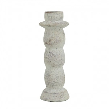 Artekko Cement Κηροπήγιο Τσιμεντένιο Λευκό (7.5x7.5x21.5)cm