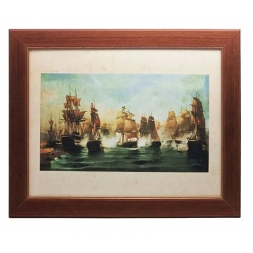 Artekko Artwork Κάδρο Ναυμαχία της Ναυπάκτου (47x37x2)cm
