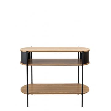 ΜΕΤΑΛΛΙΚΗ ΚΟΝΣΟΛΑ ΜΑΥΡΗ ΜΕ MDF PB 100X39X76EK