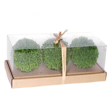 Artekko Boxwood Πράσινη Τεχνητή Μπάλα Πύξος (10.2x10.2x10.2)cm 3pcs