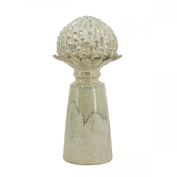 Artekko Artichoke Μπεζ Διακοσμητική Κεραμική Αγκινάρα (17.5x17.5x33.5)cm