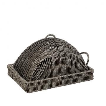 ΔΙΣΚΟΣ ΟΡΘ. ΜΕ ΚΑΠ. SYNTH. RATTAN ΓΚΡΙ 34Χ24Χ18ΕΚ