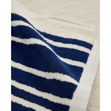 Βαμβακερή Πετσέτα με Μπλε Ρίγες Katy Stripes 30x50cm 650gsm Χειρός | 30x50cm