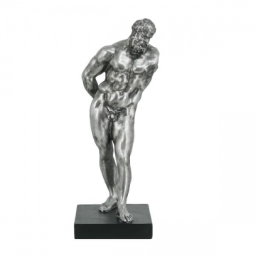 Artekko Figurine Ασημί Επιτραπέζιo Διακοσμητικό Ρητίνης (16.5x15.5x42)cm