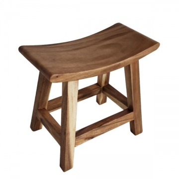 Artekko Verona Ξύλινο Σκαμπό σε Φυσική Απόχρωση (50x25x46)cm