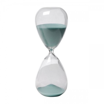 Artekko Hourglass Γυάλινη Διακοσμητική Κλεψύδρα με Γαλάζια Άμμο (9x9x25.5)cm