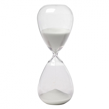 Artekko Hourglass Γυάλινη Διακοσμητική Κλεψύδρα με Λευκή Άμμο (9x9x25.5)cm