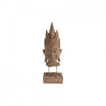 Artekko Buddha Διακοσμητικό Κεφάλι Βούδα Ρητίνη Καφέ (12.7x8.9x39.4)cm
