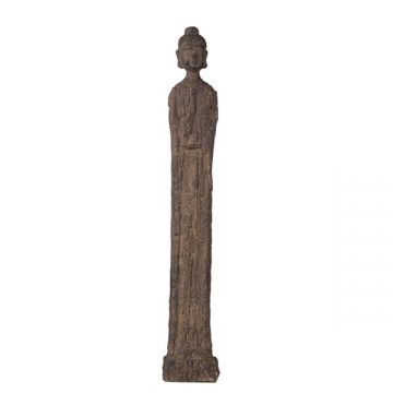 Artekko Buddha Καφέ Διακοσμητικός Βούδας από Ρητίνη (8.9x8.9x60.2)cm