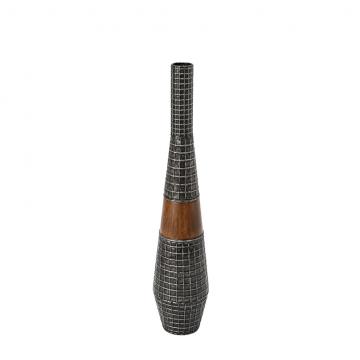 ΒΑΖΟ ΜΕΤΑΛΛΙΚΟ ΓΚΡΙ ΚΑΦΕ 12.7X12.7X61ΕΚ.