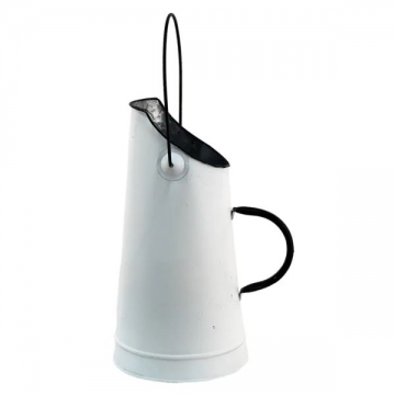 Artekko Jug Λευκή Μεταλλική Κανάτα (20x16x30)cm
