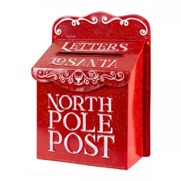 Artekko Xmas Mailbox Κόκκινο Μεταλλικό Γραμματοκιβώτιο (26x12x35)cm