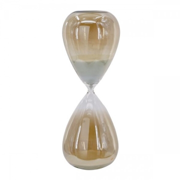 Artekko Hourglass Γυάλινη Διακοσμητική Κλεψύδρα με Λευκή Άμμο (13x13x36.5)cm