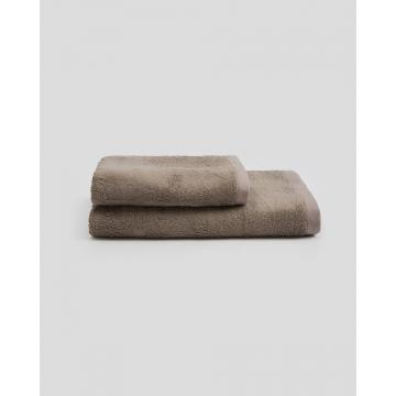 Bamboo Πετσέτα Ithaca 600gsm Προσώπου | 50x90cm Γκρι - Μπεζ