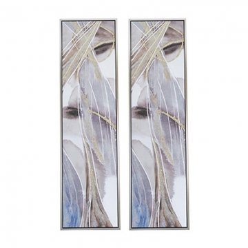 Artekko Glitter Πολύχρωμοι Πίνακες με Καμβά σε Κορνίζα (50x3.7x180)cm 2pcs