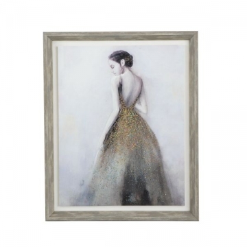 Artekko Glitter Πολύχρωμος MDF Πίνακας σε Καμβά (43.6x53.6x3)cm