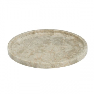 Artekko Marble Μπεζ Μαρμάρινο Πιάτο Πιατέλα (20x20x2)cm